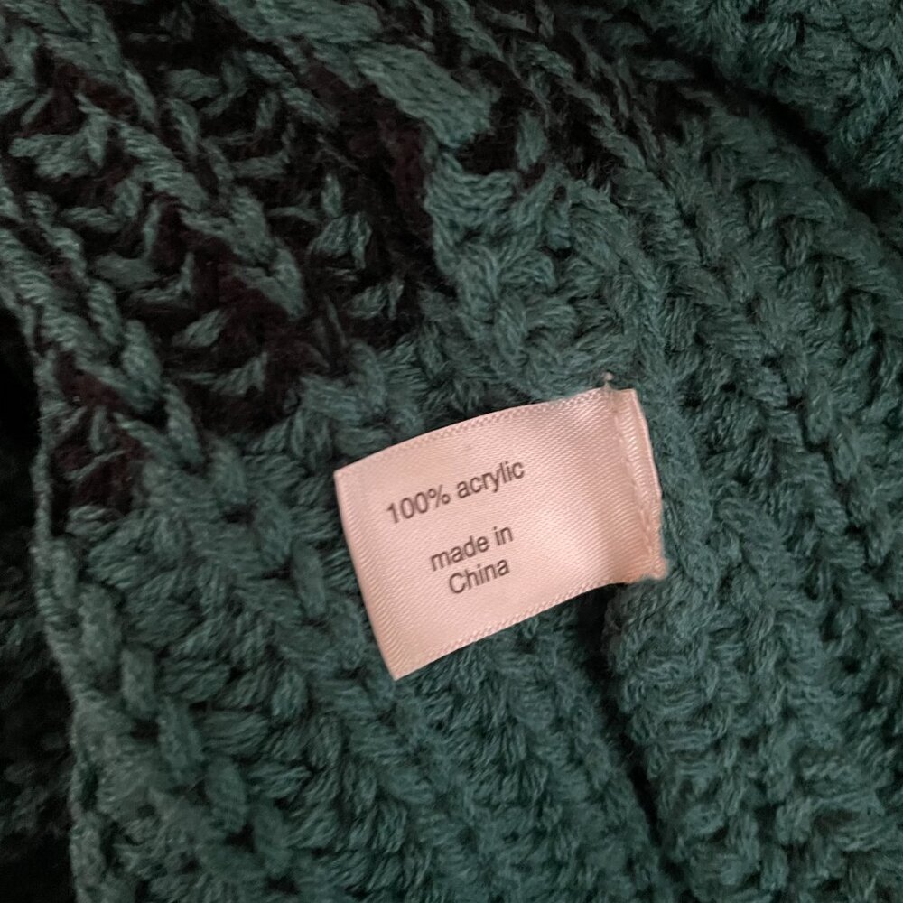 Lane Bryant Women Plus Size 18/ 20 White Gray Green Stripe Sweater Turtleneck - Picture 9 of 9